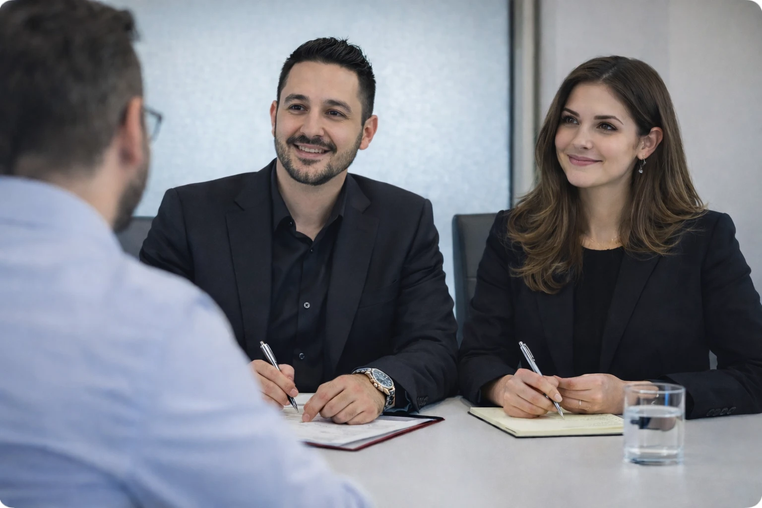 Westview Law attorneys meeting with an employee about a workplace claim