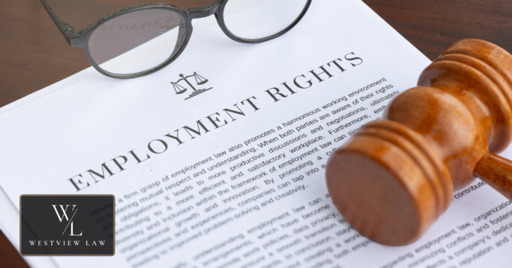 Employee preparing legal documents for workplace discrimination complaint