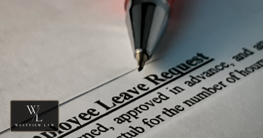Employee meeting with human resources regarding medical leave rights