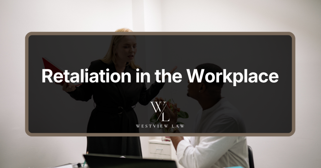 Employee facing a workplace confrontation representing retaliation in the workplace.